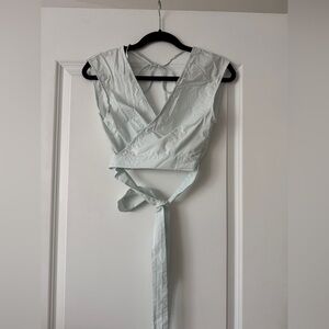 Rachel Comey Wrap Top in Light Blue